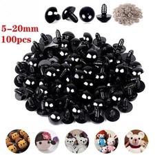 100PCS Animal Puppet Craft 5mm-30mm Plastic Safety Eyes for DIY Bear Doll Toys