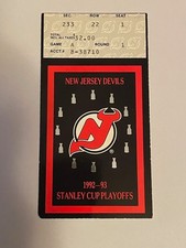 1993 NHL PLAYOFFS TICKET STUB - 4/22/93 PENGUINS @ DEVILS LEMIEUX & MURPHY GOALS