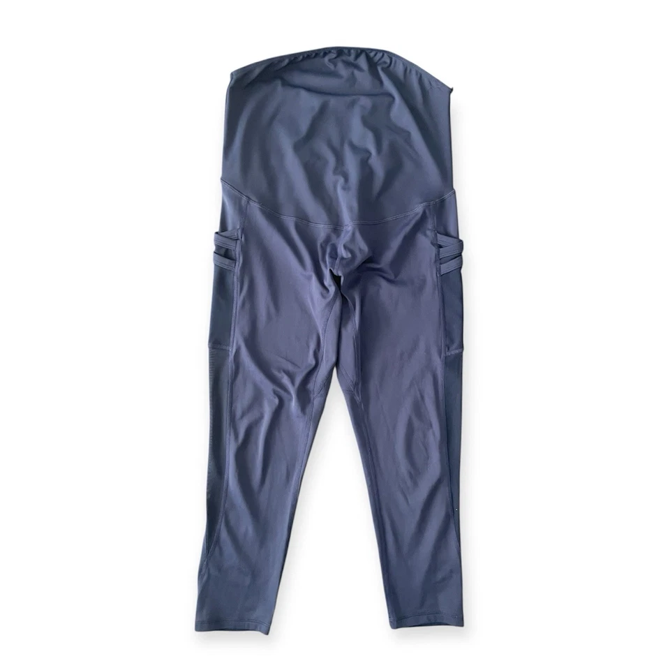 Maternity Active Leggings 7/8 Length Blue Mesh Women’s size M - Image 2 of 4