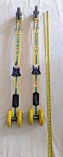 Vintage Edsbyn/Swedish 3 Wheel Rollerskis W/ Adidas Bindings -For Use or Display