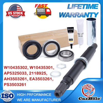 Washer Drive Shaft+Bearing W10435302 AP5325033 Kit For Whirlpool Maytag Kenmore