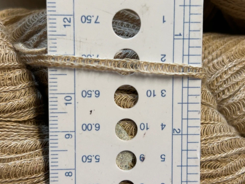 Lot 2 SOFT Skein Peruvian Cotton RIBBON Yarn w/Nylon 7.2oz 204gr 3036 Camel C — 第 3/4 张图片