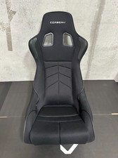 Blemished Corbeau Dfx Black Clothblack Piping Fixed-back Racing Seat - Single