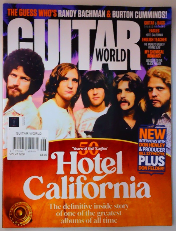 Guitar World magazine June 2026. 50 years of The Eagles' Hotel California