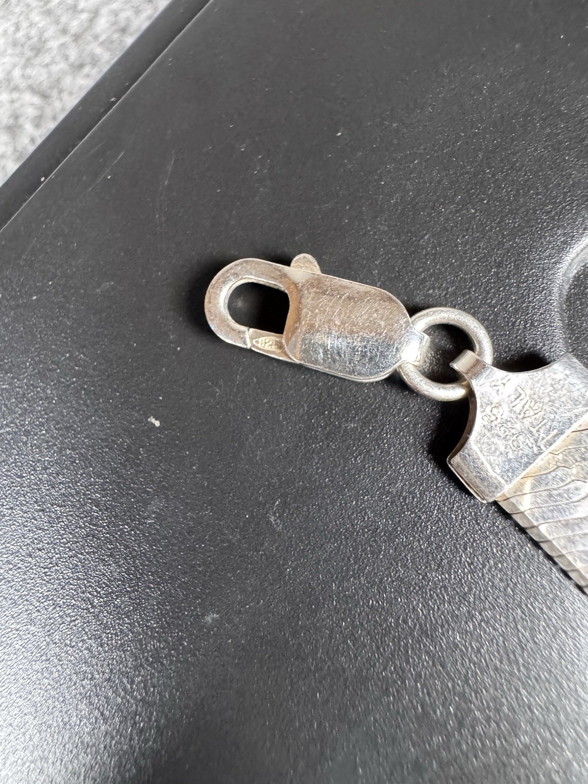 Herringbone Link Bracelet 8” Solid Sterling Silve… - image 3