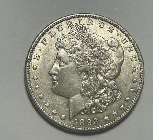 1893  MORGAN DOLLAR AU-UNC DETAIL
