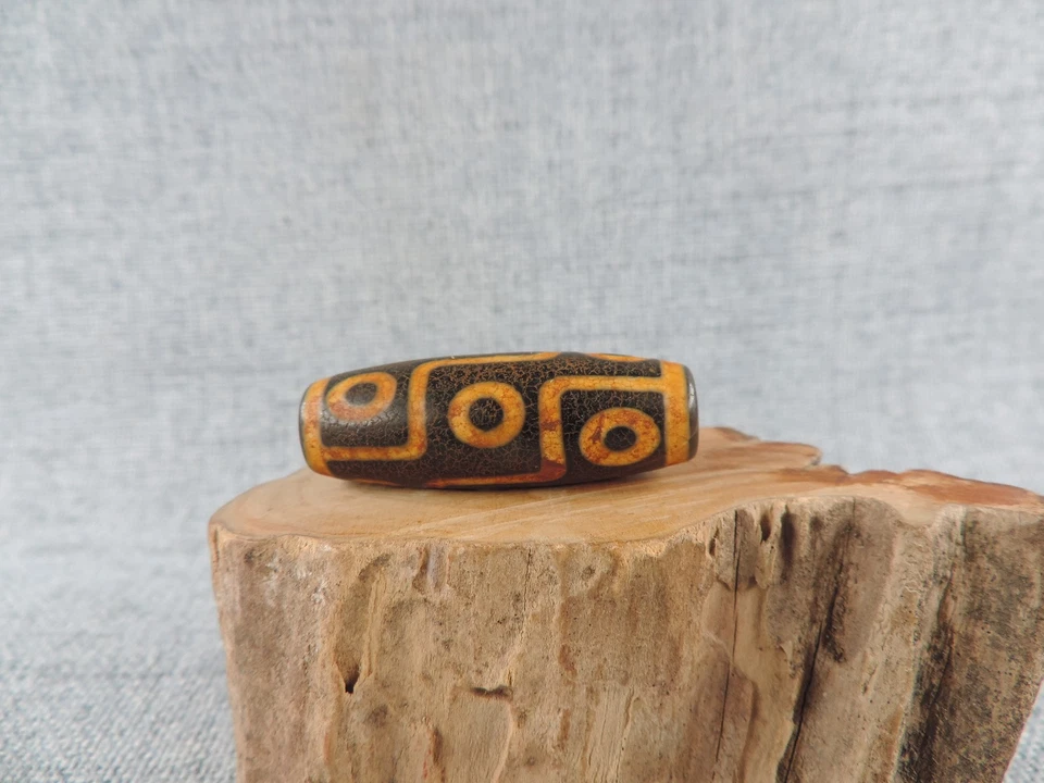 9 Ojos Tibetano Antiguo Ágata Dzi Cuentas para Colgante Antiguo Tíbet Gzi Cuentas E5 Foto 3 de 4