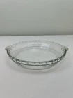PYREX Scalloped Edge & Handles PIE PAN Plate 10” Deep Dish #229 Glass