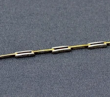 Vintage Modernist Sterling Silver 925 Italian Bracelet Two Toned Link 7” Estate