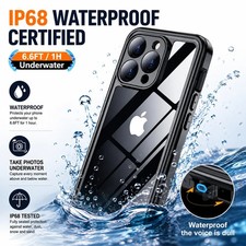 iPhone 15 Pro Case Waterproof, Built-in Screen Protector Glass Camera Protect