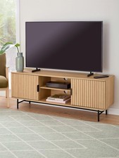 Harlow TV Unit Oak Media Stand Storage Cabinet Living Room Furniture