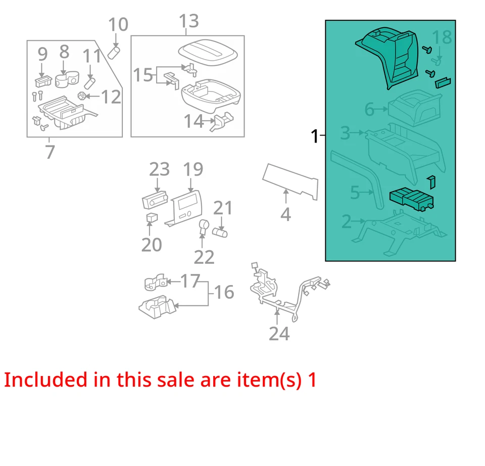 Cadillac Escalade ESV 2010-2011 compartimento de escalada ASM F/FLR ÉBANO 2098120 NUEVO Foto 2 de 3