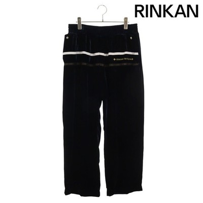 Chrome Hearts VELVET TRACKSUIT PANTS Logo Embroidered Velour Track Long Men Used