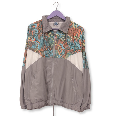 Vintage Rodeo Windjacke grau-weiß gemustert 80er 90er - Größe 40
