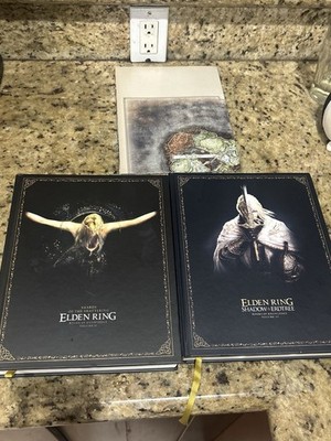 Lot Of 2 Elden ring Game Guidebooks With Giant Map Poster 