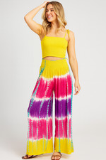 Tie Dye Wide Leg Pants Free Size OS Palazzo Hippie Boho Bohemian Viscose