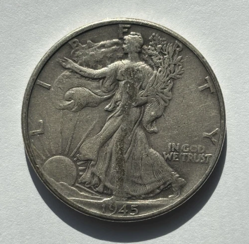 1945-P Walking Liberty Half Dollar - Average Circulated Condition .36169 oz ASW