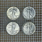 LOT OF 4 - 90% Silver Walking Liberty Half Dollars Circulated (Four Coins)