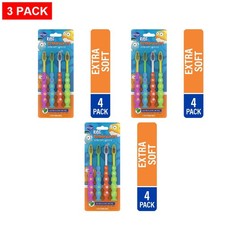 Kroger Kids Suction Cup Toothbrushes With Extra Soft Bristles 4 ct - Pack of 3