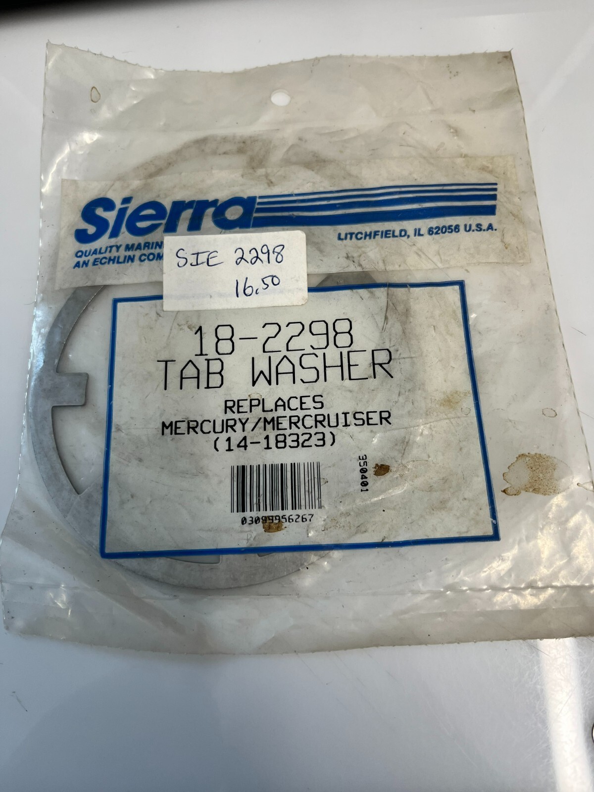 Sierra Propeller Shaft Tab Washer for Mercruiser 14 182298 for sale