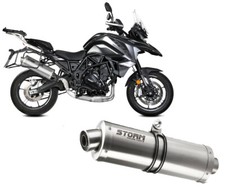 Scarico Storm by Mivv Oval acciaio inox per Benelli TRK 702 / X 2023   2026