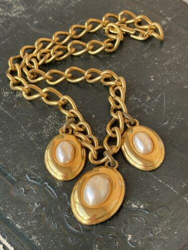 Napier bijoux vintage collier chaîne plaqué or ancien designer collier rétro - Photo 1/14
