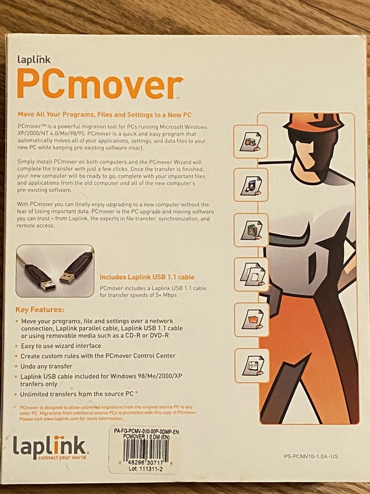NEW Laplink PCmover 1 License PS-PCMV10-1.0A-US OLD VERSION - Image 2 of 4