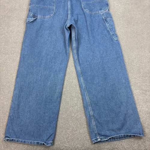 Dickies Dungarees Adult 40x30 Blue Overalls Bib Denim Workwear Carpenter Men - Picture 9 of 9