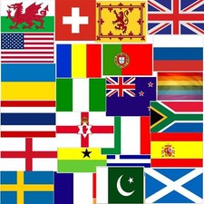 Large 5x3FT Country Flags National World Cup Football Durable Sports Israel Gaza