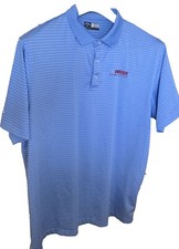Callaway Opti-Dri Polo Golf Shirt Blue Striped Men's XL Breathable Stretch Logo