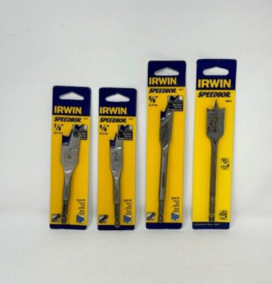 * IRWIN * SPEEDBOR SPADE BIT ' 5/8''(x2), 7/8'' (x2) ' (LOT OF 4)