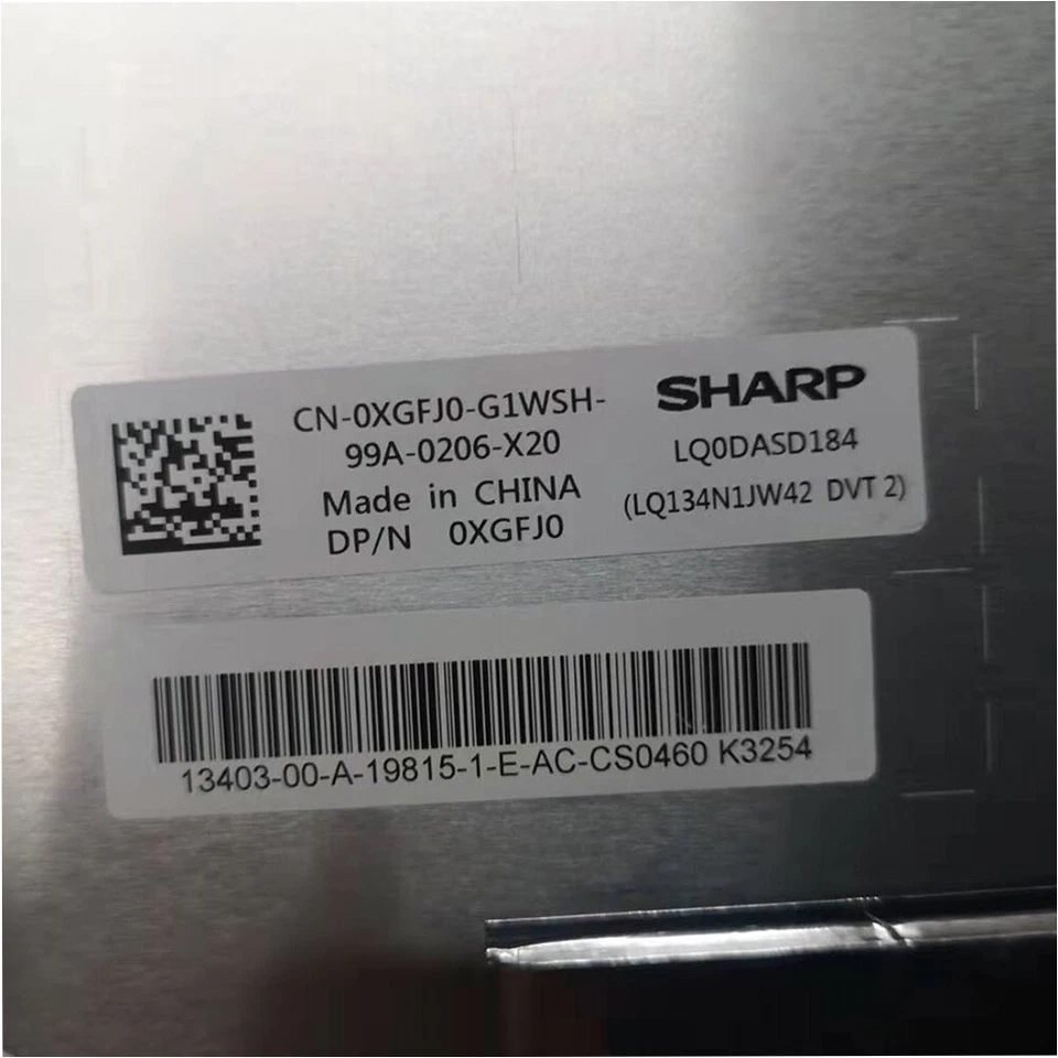 13.4" WUXGA LAPTOP LCD SCREEN  LQ134N1JW42 0XGFJ0 fit LQ134N1JW50 LQ134N1JW45 - Image 2 of 3