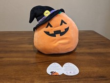 Paige the Pumpkin Jack-O-Lantern with Witch Hat 12" Squishmallow