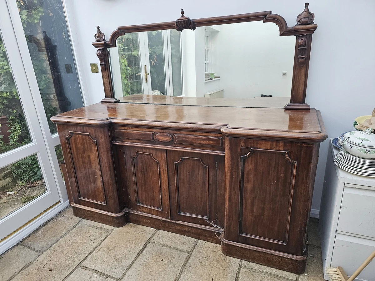 Antique Ornate Carved Mahogany Sideboard with Mirror eBay