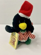 Russ Luv Pets Iceberg Penguin Plush 6  Stuffed Animal Santa Hat Christmas