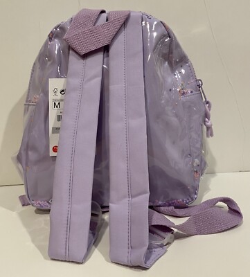 DISNEY STITCH Purple PVC Vinyl BACKPACK TOTE BAG Glittery  display picture 2