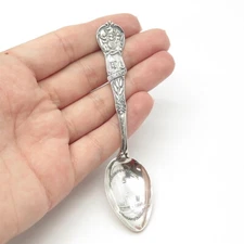 925 Sterling Silver Antique Art Deco Mechanics New Jersey States & Cities Spoon