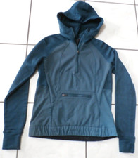 Lululemon Athletica Pullover hooded Jacket 1/4 zip kangaroo pocket Sz 6 Blue G41