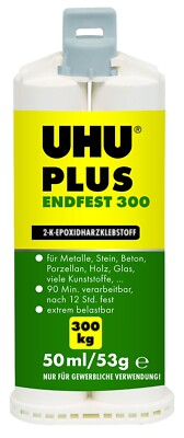 UHU PLUS ENDFEST 300 2-K-Epoxidkleber Klebstoff 50ml./53 g