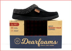 mens dearfoam memory foam slippers