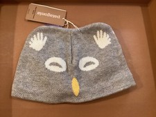 PATAGONIA Baby Animal Friends Beanie, 60585, owl drifter grey color, size 6-12m