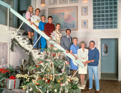 Susan Olsen Mike Lookinland Eve Plumb on A Very Brady Christmas 1988 Old Photo 1