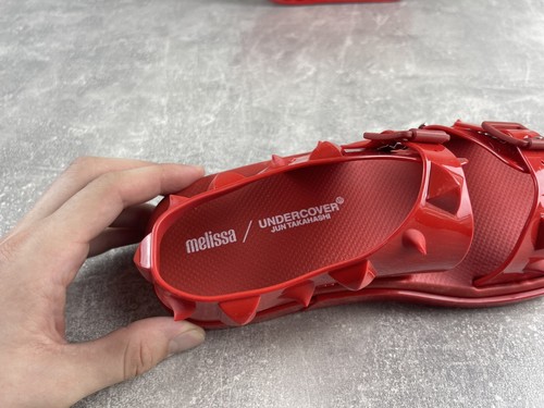 Melisa Undercover Jun Takahashi Avant Garde Red Sandals Size 37 Made in Italy - Picture 10 of 11