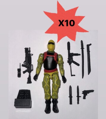 GI JOE NEW 2024 BLACK MAJOR PYTHON PATROL TRIGGER SNAKE EYES X10 PACK