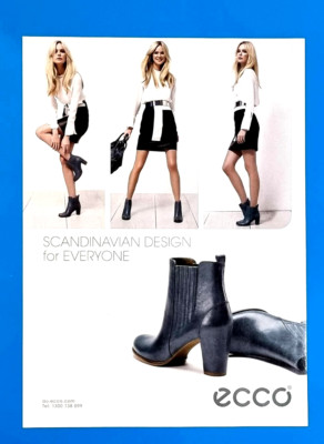 ECCO -Women's Fashion High Heel Shoes Boots Magazine  Print  Ad - D588