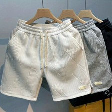 Summer Running Shorts Men Casual Jogging Sport Pants Drawstring Gym Shorts
