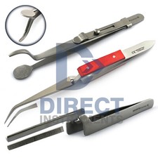3 Pieces Soldering Jeweler Tools Kit Ring Head Shank Pad Cross Locking Tweezers