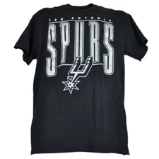 NBA San Antonio Spurs Black Mens Tshirt Tee Crew Neck Short Sleeve 