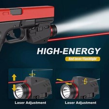 Tactical Pistol Flashlight LED Red Dot Laser Sight for Glock 17 19 S W M P Rifle