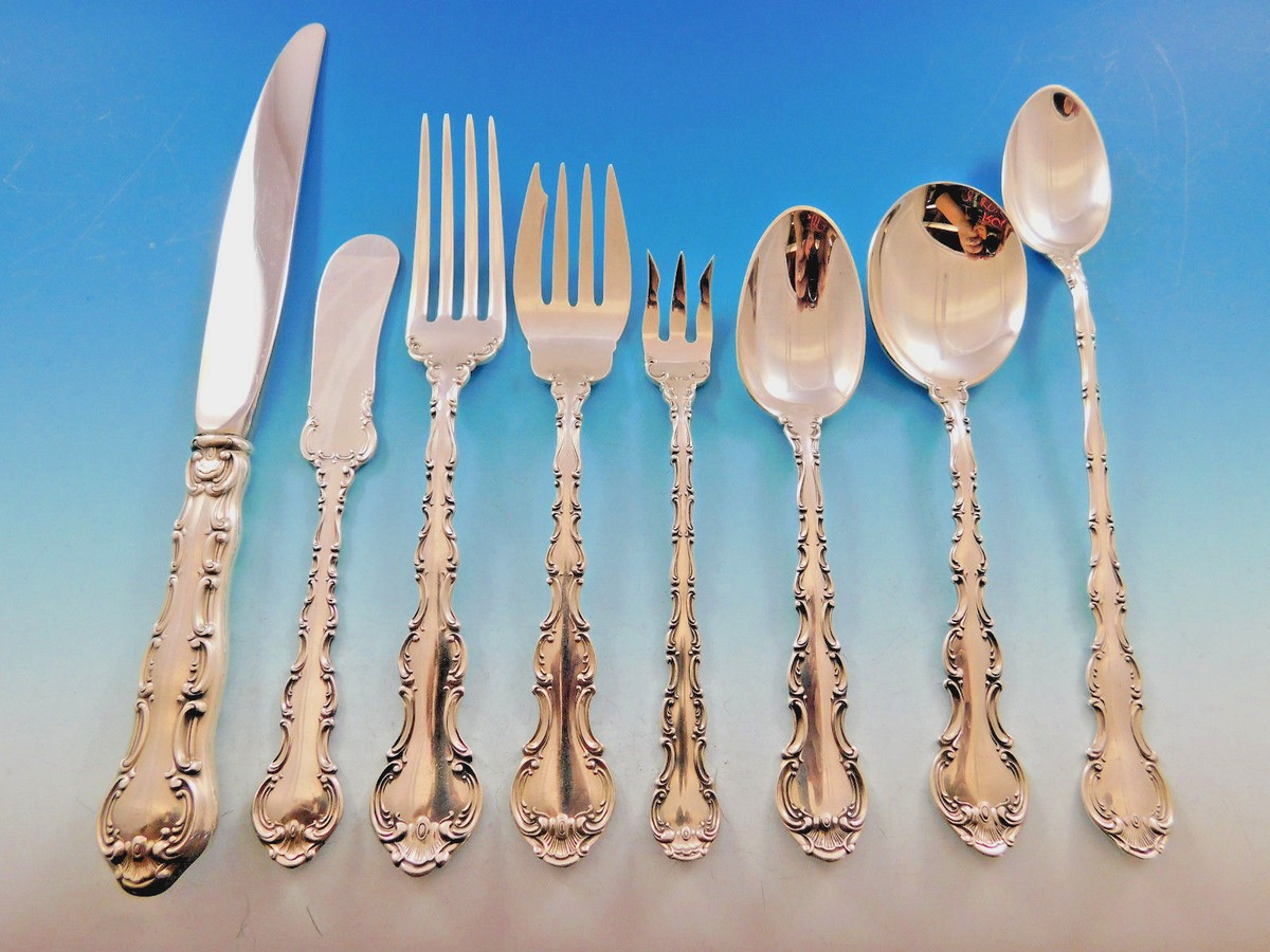 Strasbourg by Gorham Sterling Silver Flatware Set for 8 Service 76